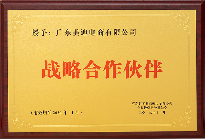 廣東省本科高校電子商務(wù)類專業(yè)教學(xué)指導(dǎo)委員會(huì)授予戰(zhàn)略合作伙伴